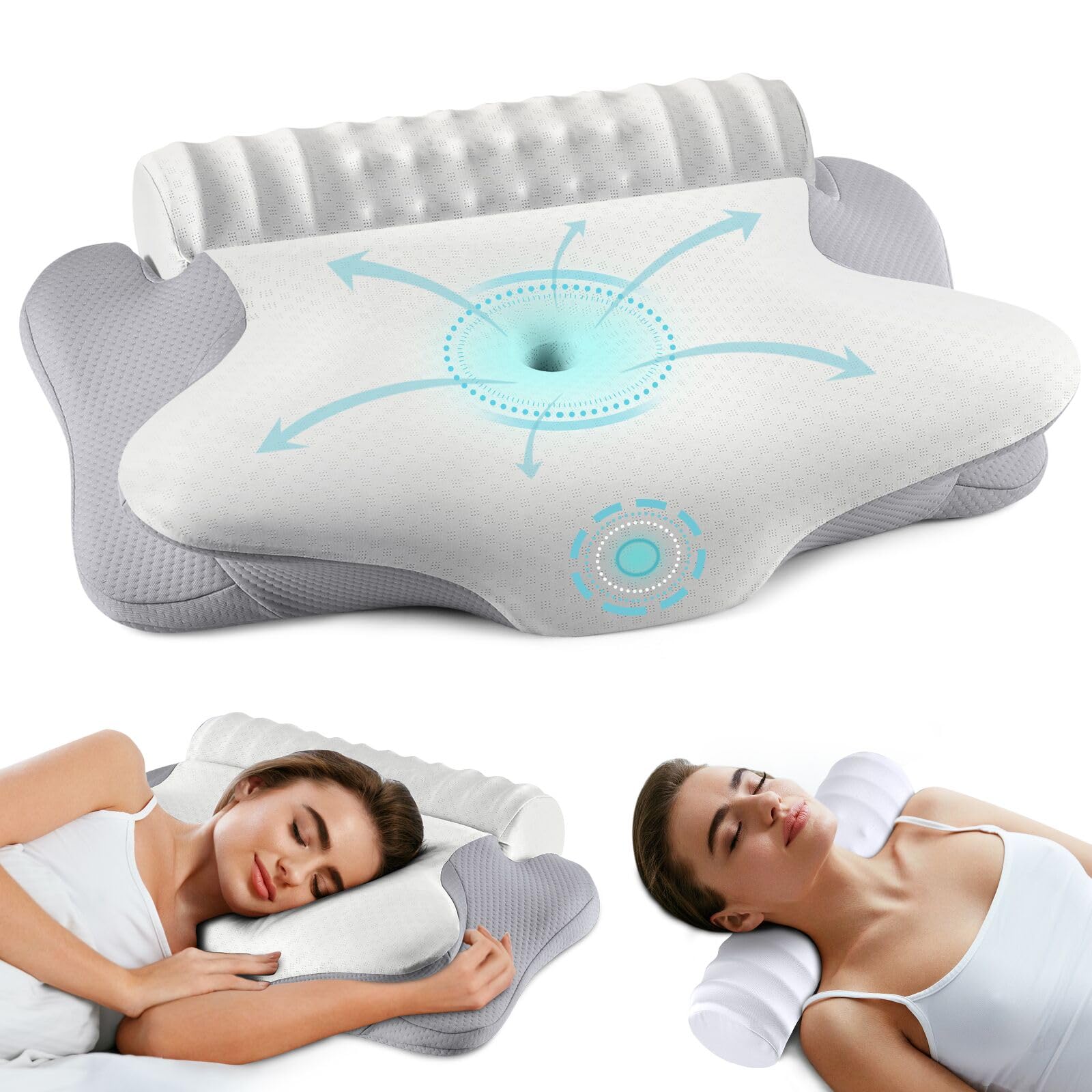 INTONE™ Pillow Amazon.com: onesmile Cervical and Roll Neck Pillow - 2 in 1